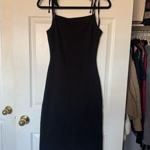Elegant Black Spaghetti Strap Dress